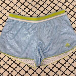 Adidas Reversible Mesh Shorts Blue White Size Medium